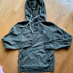 Volcom button detail hoodie
